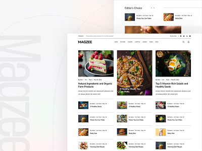 Magzee - Blog and Magazine Theme blog design magazine themes ui user interface web