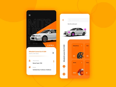 JDM Cars mobile apps japanesdomesticcars jdmcars mitsubishi mitsubishilancerevovi mobile mobile app mobile design mobile ui ui ux