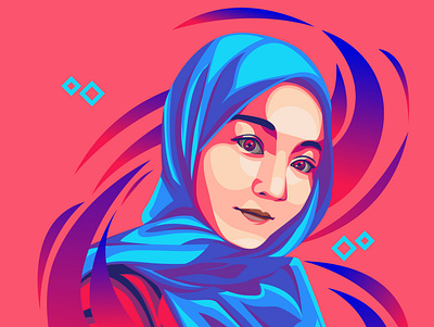 Vector Potrait design dribbble gift girl hijab illustraion illustration illustrator korea korean poster potrait ramadhan vector vector art vector illustration vectorart