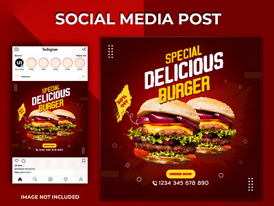 Instagram Post Template or Online Social Media Post Design