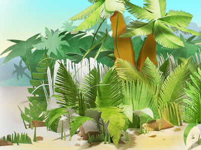 Jungle design illustration paper web
