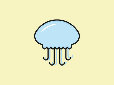 Jellyfish Icon flat icon illustration jellyfish ocean sea summer vector
