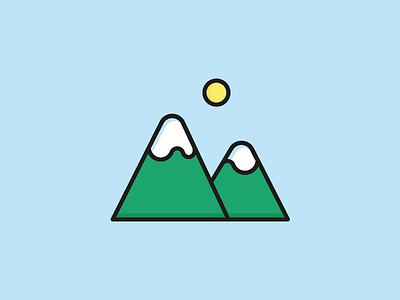 Mountain Icon by Hélène Dedieu on Dribbble