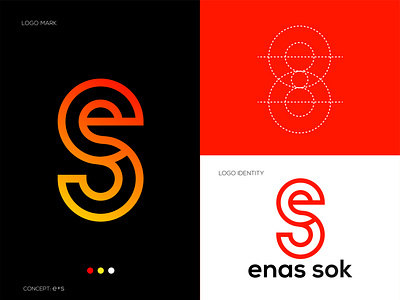 E + S Modern Letter Logo Mark | ES Logo abstract logo app icon branding identity creative letter logo creative logo e letter e logo golden ratio gradient logo letter logo lettering lettermark logodesign logomark minimal logo modern logo s letter s logo simple stoke