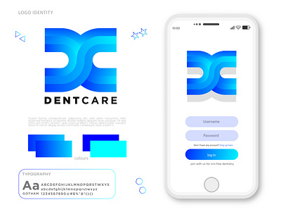 D+C Letter Modern Abstract Logo Design | Dentcare Medical Logo abstract logo app icon app logo brand branding brand identity c letter colorful d letter dc letter logo dental dental care dental logo dentistry gradient logo helth hospital logo logodesign modern logo ui