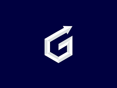 G + Arrow Logo abstract arrow brand branding design g g letter grow icon letering lettermark logo symbol white wordmark