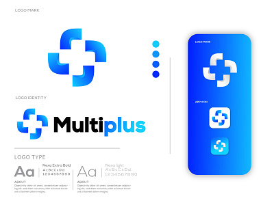 Multi Plus+ Logo abstract add app icon app logo brand design brand identity clean cross google plus helth illustration logodesign logomaker logomark logotype modern modern logo multiplus plus plus logo