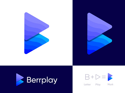 B + Play l Berrplay Modern Logo design agency app logo app logo design b icon b letter b letter logo b logo b mark b monogram brand identity branding creative logo design hire designer lettering logo concept logo idea logo tend 2021 logotop mark modern logo