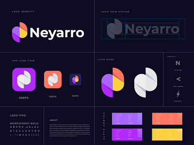 Neyarro Brand Identity design agency branding art best logo designer brand branding branding agency branding and identity clients projects clientwork corporate cretive icon logo idea logo mark logodesign logotype modern logo n letter n mark thunder