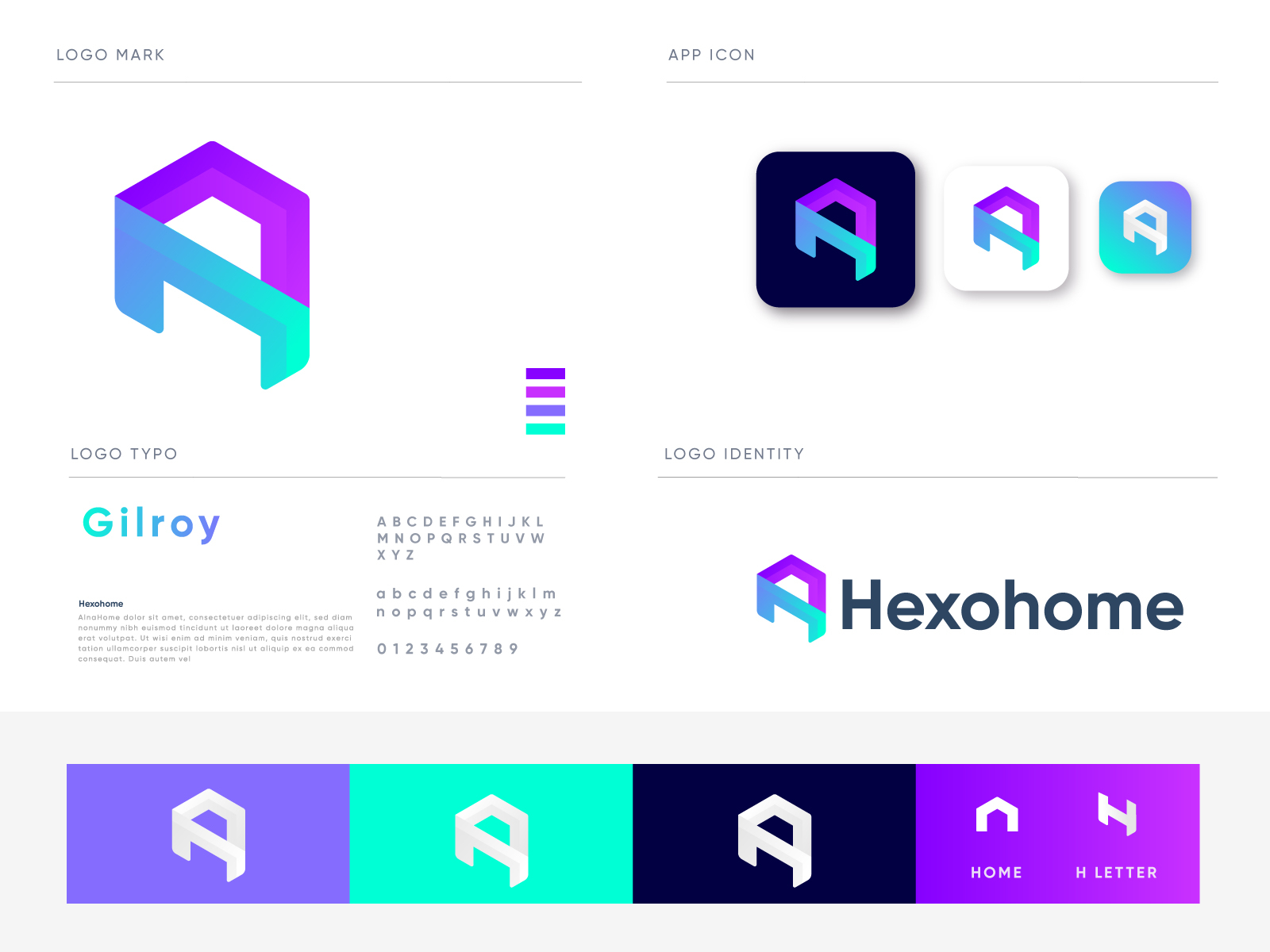 (H + home) hexohome | h modern logo | modern home logo by Arif | Logo ...