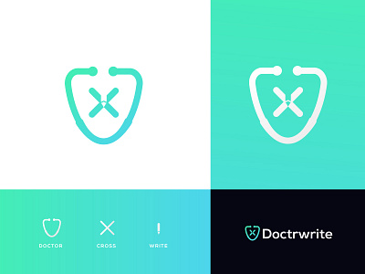 Doctwrite brand mark agency brand brand identity concept design doctor doctor app fat for sale health healthy hospital logo icon logo designer medical medical app medical care medicine modern pharmacy