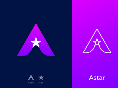 A/Star Logo Design | letter A | Modern A logo | A logo a letter logo app logo brand identity brand mark branding branding design bussiness logo corporate custom logo design lettering logo logo idea logo identity logo mark logo trends 2020 logotype modern logo negative space star logo