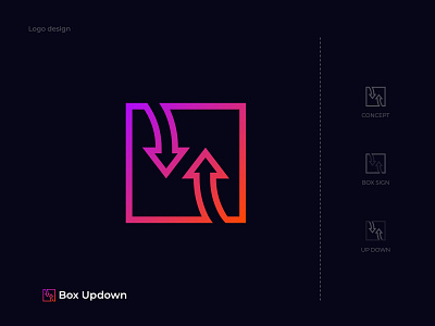 Box Up-Down Logo Design, Modern,Trendy logo design 3d app arrow best logo box brand brand designer branding colorful logo connection gradient icon identity design logo logo designer logo mark minimalist logo modern logo outline update
