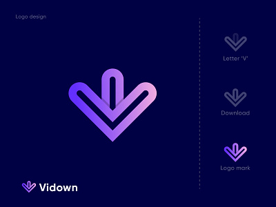 Modern Letter V + Arrow Logo | Video logo | V Modern logo design appicon brand mark branding business logo corporate creative logo downloader e commerce identity letter logo logo designer minimal modern modern logo modern logo design modern logos technology v logo v modern letter logo video logo