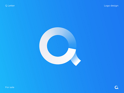 Q Letter Mark Minimalist Monogram Logo Design - Modern Tech Logo a b c d e f g h i j k l m n app icon brand branding clean geometic icon letter q lettermark logo logotype modern o p q r s t u v w x y z paper q logo software logo symbol t h e q u i c k b r o w n f o x website logo white