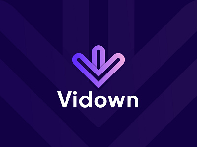 vidown! Video Downloader Logo - app icon design abstract app icon app logo design branding colorful creative app icon designer downloader download gradient logo design iphone ipad ios icon app letter v logo media logo minimal logo modern logo modern minimal l o g o monogram logo play logo v letter logo video downloader video logo wordmark