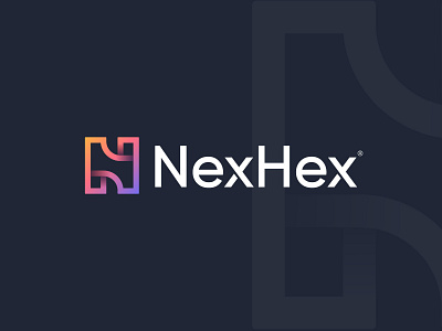 nexhex branding logo | ( N + H + Connection ) Modern Logo design a b c d e f g h i j k l m n brand design brand mark branding creative logo design famous logo design gradient logo icon identity design lettermarks logo design logotype minimal logo modern letter logo modern logo monogram n h colorful logo symbol typography