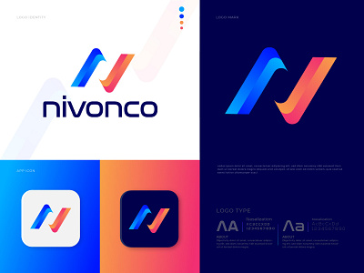 Branding - Identity - nivonco | Modern N letter mark monogram a b c d e f g h i j k l m n abstract logo app icon logo design brand style guideline branding branding colorful logo creative simple clean gradient logo icon idenitity l o g o d e s i g n logo design logotype typography logo mark minimalist logo modern logo n n logo n letter logo o p q r s t u v w x y z t h e q u i c k b r o w n f o x