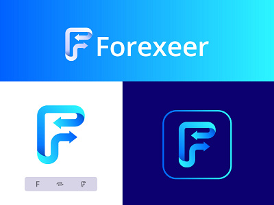 Forexeer - Stock exchange - Trading platform Logo Design bitcoin blockchain exchange brand identity branding crypto exchange cryptocurrency app f letter mark finance fintech branding forex investment invest ios app icon logo mobile web app money transaction stock market trading trading platform ui ux design website web