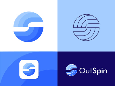 OutSpin Logo design | Modern Creative readymade logo (for sale) abstract logo branding circle spin logo mark creative app icon flat for sale buy logo identity icon swirl circles letter o logo logo design branding logodesign modern logos 2021 modern o logo o logo mark outline logo ready made logo rotate turn spin spinner wheel spiral symbol waves