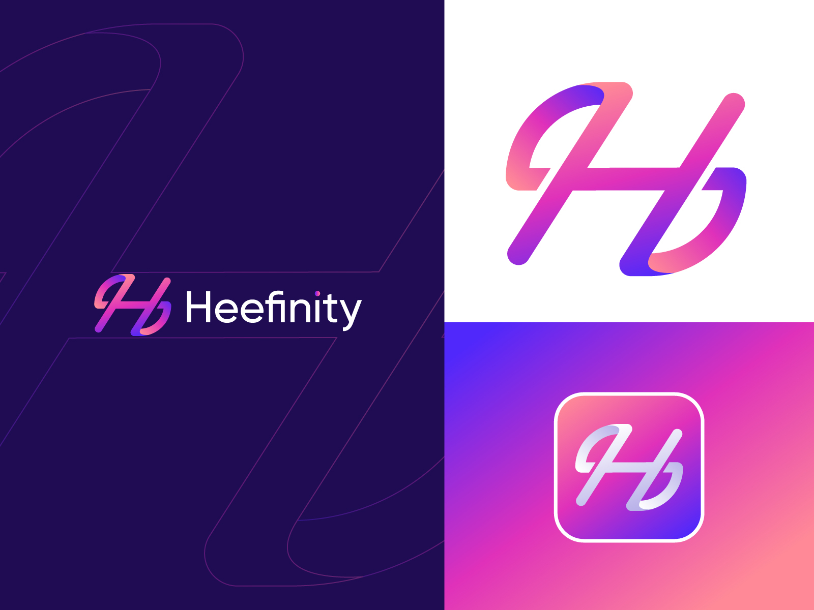 H infinity modern letter logo design branding by Md Arif Hossain on ...