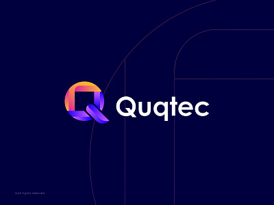 Qutec' Tech Logo design | Q Letter design branding | Modern Logo abstract app icon branding branding design creative logo best design gradient logo icon letter logo lettering letter logo logotype logos logo modern tech logo negative space o p q r s t u v w q y z q letter q logo mark q tech logo technology trendy logo