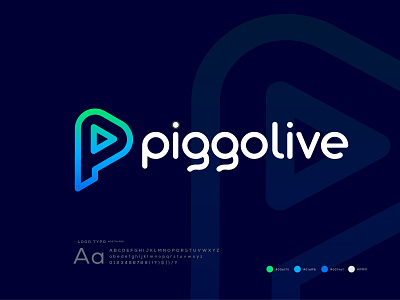 PiggoLive - Live Streaming Online App Logo (P+Play)