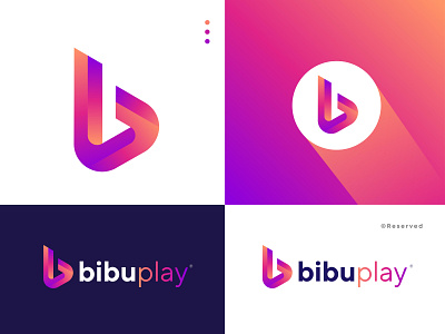 b letter + play logo design | B Modern Logo | Colorful App Logo a b c d e f g h i j k l m n abstract b logo design brand identity design branding business logo colorful creative gradient illustration letter logo letter mark logo logo design logotype o p q r s t u v w x y z player app logo professional unique vector