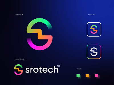 srotech - tech company - S letter modern logo branding colorful crypto it logo letter logo letter mark monogram letter s logo branding logodesign modern logo letter software logo startup logo tech tech company technical techno technologies technology technology icons technology logo