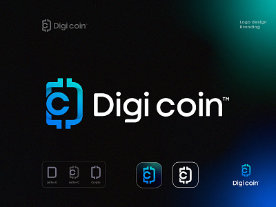 Digicoin Logo Design | Letter D + C + Crypto currency / coin bitcoin blockchain branding btc coin crypto crypto branding crypto exchange crypto wallet cryptocurrency currency finance fintech gradient letter d c lettermark logo logo design nft technology