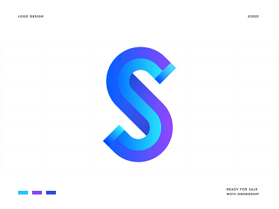 Letter mark - S Logo / Modern / Tech / Minimal / Software / NFT 3d abstract app brand branding design digital geometry gradient icon letter logo mark modern modern logo monogram s software symbol tech technology