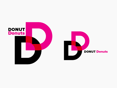 Donut Donuts design flat logo minimal typography