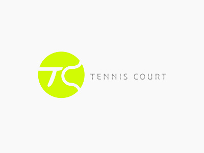 Tennis Court design logo minimal typography