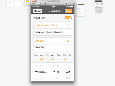 iOS Notifications / work in progress ios notifications time time picker