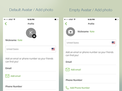 Default Avatar / Empty Avatar / Profile / Settings