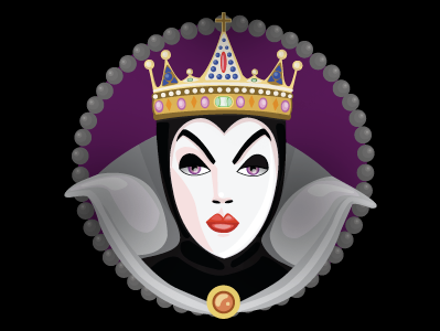 queen crown icon illustration snow white