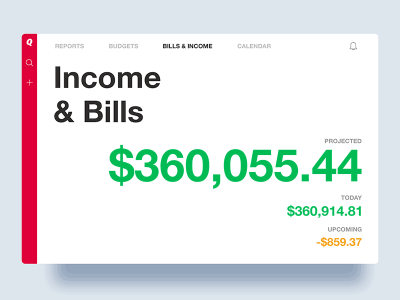 Bills & Income bills finance income overdue pay bill product design