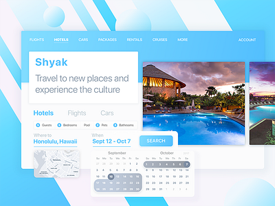 Travel App airbnb apartments cars flights hotel hotels product design rent travel ui vacation website