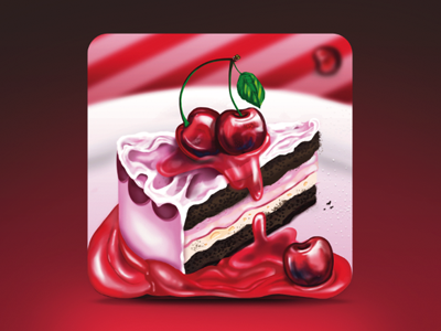 cherry cake cake cherry icon