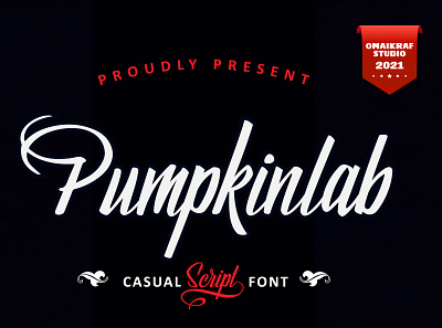 Pumpkinlab - Casual Script Fonts anagram branding casual design flat fonts handwriting handwritten icon illustration letters logo logo design monogram scripts split swashes vector versatile