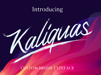Kaliquas - Custom Brush Typeface anagram branding brush design flat handmade handwritten icon illustration logo logo design script vector
