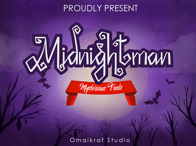 Midnightman - Mysterious Fonts anagram branding design flat harrypotter icon illustration logo logo design vector