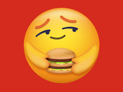 Caremoji_Burger bigmac burger caremoji design emoji emoticon facebook food illustration mcdonalds vector