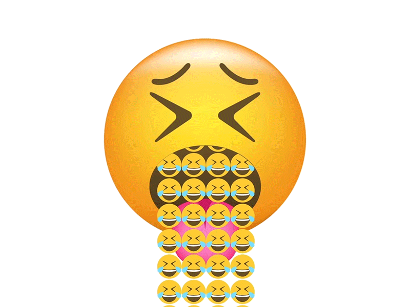 LAUGH MORE design emoji emoticon fun graphic illustration illustration art laugh motion motion design motiongraphic throwup