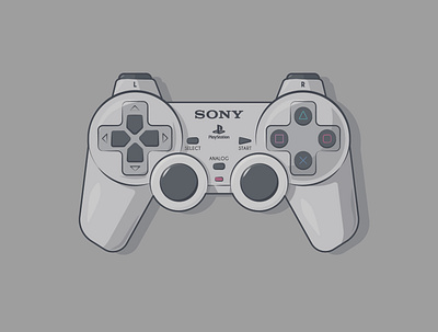 PS Controller I art controller design flat icon illustration illustrator logo minimal playstation vector