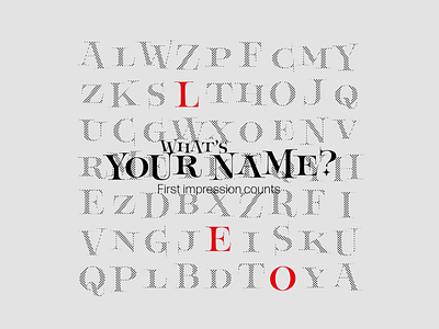 What's Your Name? First impression counts.