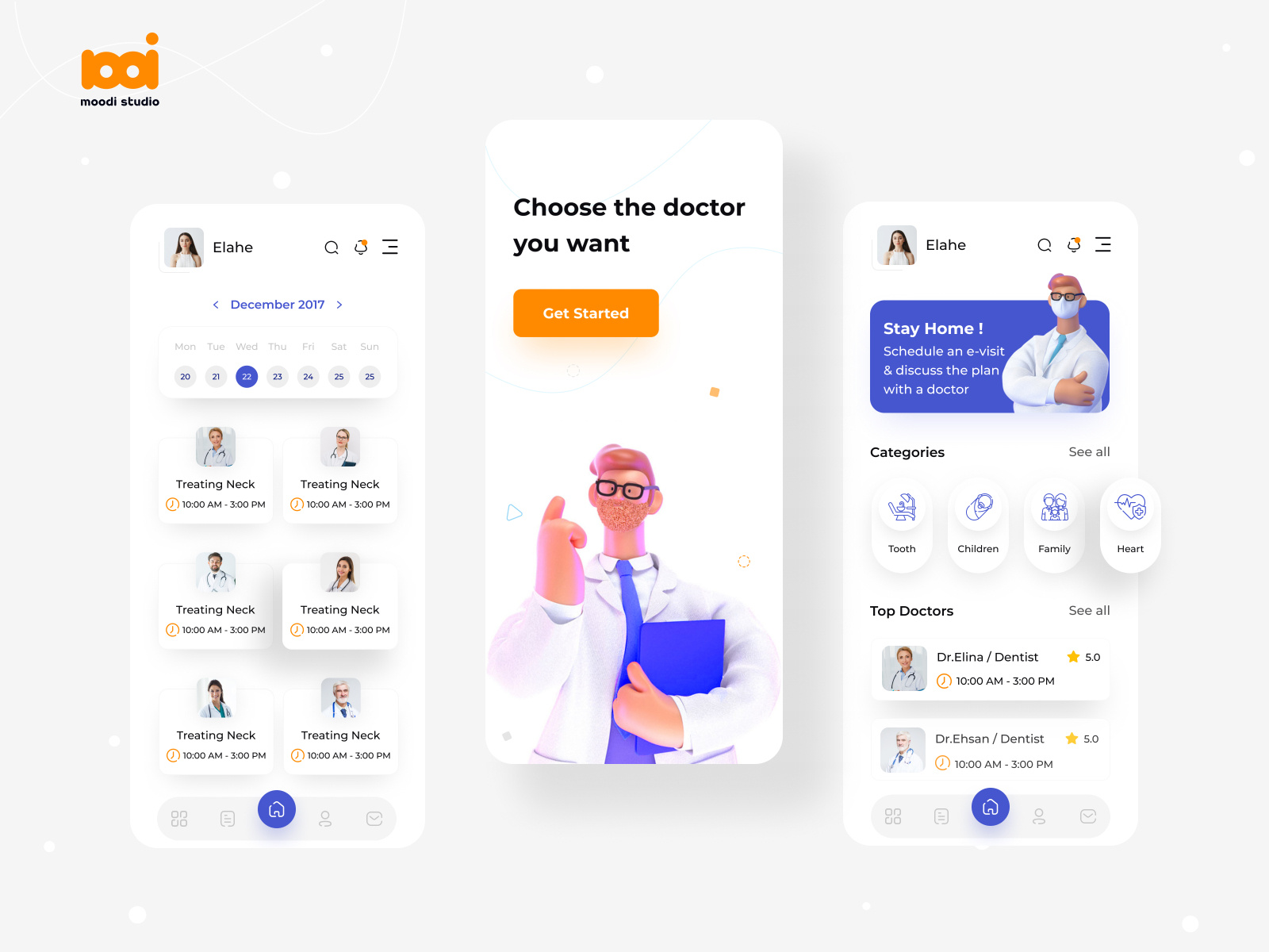 Online doctor reservation by Moodi Studio on Dribbble