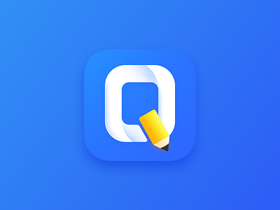 Q accounting application accounting app icon logo pen q