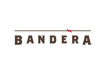 Bandera logo concept 2 apartments bandera barbed wire brown real estate red
