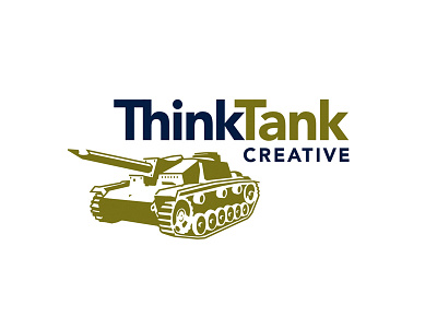 Think Tank Creative Logo creative military pencil tank think tank
